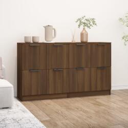 vidaXL 2 db barna tölgyszínű szerelt fa tálalóasztal 60 x 30 x 70 cm (3115811) - vidaxl