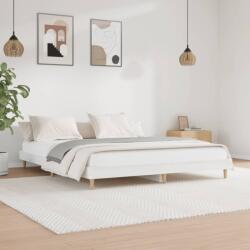 vidaXL magasfényű fehér szerelt fa ágykeret 200 x 200 cm (832007)