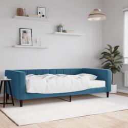 vidaXL kék bársony heverő matraccal 100 x 200 cm (3196673)