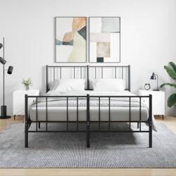 vidaXL 2 db magasfényű fehér szerelt fa éjjeliszekrény 40 x 40 x 50 cm (827601)