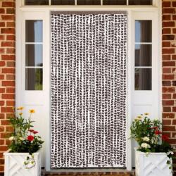 vidaXL barna és fehér zsenília rovarfüggöny 100 x 230 cm (377394)