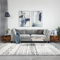 vidaXL 2 db füstös tölgy szerelt fa dohányzóasztal 50 x 50 x 40 cm (829343)