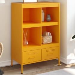 vidaXL mustársárga acél tálalószekrény 68 x 39 x 101, 5 cm (843105)