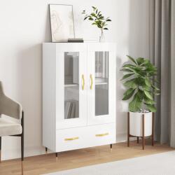 vidaXL magasfényű fehér szerelt fa magasszekrény 69, 5 x 31 x 115 cm (828278)