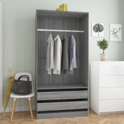vidaXL szürke sonoma színű szerelt fa ruhásszekrény 100 x 50 x 200 cm (815346) - vidaxl