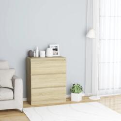 vidaXL sonoma tölgy színű szerelt fa tálalószekrény 60 x 35 x 76 cm (801385) - vidaxl