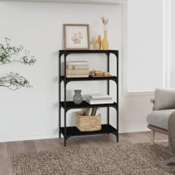 vidaXL fekete szerelt fa és acél könyvszekrény 60 x 33 x 100 cm (819327)