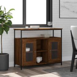 vidaXL barna tölgy színű szerelt fa tálalószekrény 100 x 35 x 80 cm (835508) - vidaxl
