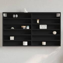 vidaXL fekete szerelt fa vitrinszekrény 100 x 8, 5 x 58 cm (847941)