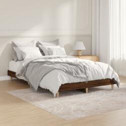 vidaXL barna tölgy színű szerelt fa ágykeret matrac nélkül 120x190 cm (832092) - vidaxl