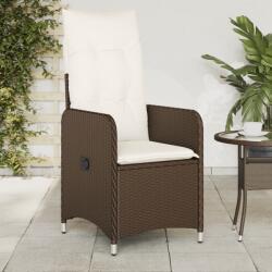 vidaXL 2 db barna polyrattan dönthető kerti szék párnákkal (365686)
