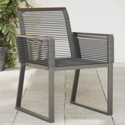 vidaXL 4 db fekete polyrattan kerti szék (4008114)