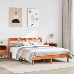 vidaXL viaszbarna tömör fenyőfa ágy matrac nélkül 140 x 200 cm (3306890)
