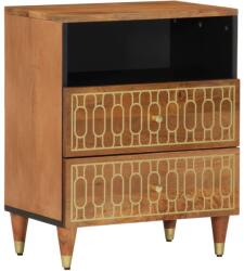 vidaXL tömör mangófa éjjeliszekrény 50 x 33 x 62 cm (358294)