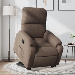 vidaXL barna mikroszálas szövet felállást segítő dönthető fotel (3204928)