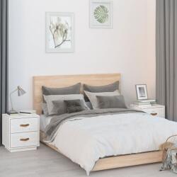 vidaXL 2 db fehér tömör fenyőfa éjjeliszekrény 40 x 34 x 45 cm (818328)