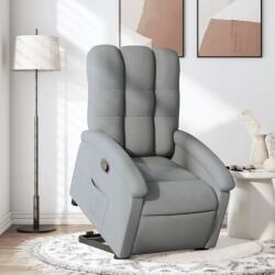 vidaXL világosszürke szövet felállást segítő dönthető fotel (3204092)