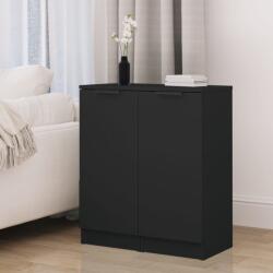 vidaXL 2 db fekete szerelt fa tálalószekrény 30 x 30 x 70 cm (811136)