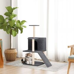 vidaXL sötétszürke macskabútor szizál kaparófával 82 cm (171662) - vidaxl