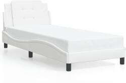 vidaXL fehér műbőr ágykeret LED-világítással 90x190 cm (3214076)