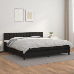 vidaXL fehér műbőr rugós ágy matraccal 200 x 200 cm (3141143)