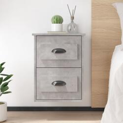 vidaXL 2 db betonszürke falra szerelhető éjjeliszekrény 41, 5x36x53 cm (816401) - vidaxl