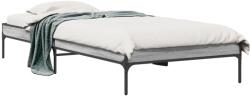 vidaXL sonoma tölgyszínű szerelt fa és fém ágykeret 90 x 190 cm (845054) - vidaxl