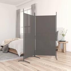 vidaXL 2 paneles antracitszürke szövet térelválasztó 175x180 cm (350260)