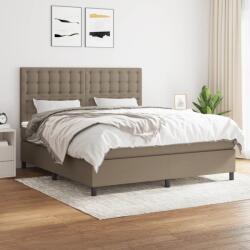 vidaXL tópszínű szövet rugós ágy matraccal 180 x 200 cm (3142117)