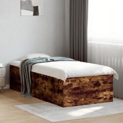 vidaXL füstös tölgy színű szerelt fa ágykeret 90 x 190 cm (3280976)