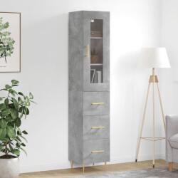vidaXL betonszürke szerelt fa magasszekrény 34, 5x34x180 cm (3199229)