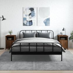 vidaXL 2 db barna tölgyszínű szerelt fa éjjeliszekrény 40 x 42 x 60 cm (825922)