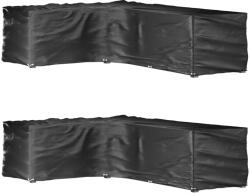 vidaXL 2 db L-alakú kerti bútorhuzat 18 fűzőlyukkal 220x285x80 cm (3155377)