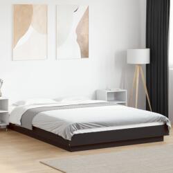 vidaXL fekete szerelt fa ágykeret 135 x 190 cm (3281225)