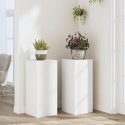 vidaXL 2 db fehér szerelt fa növénytartó állvány 30 x 30 x 70 cm (852924) - vidaxl
