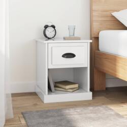 vidaXL 2 db magasfényű fehér szerelt fa éjjeliszekrény 39x39x47, 5 cm (816133) - vidaxl