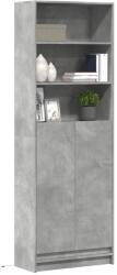 vidaXL betonszürke szerelt fa magasszekrény LED-ekkel 69x32, 5x200 cm (3307908) - vidaxl