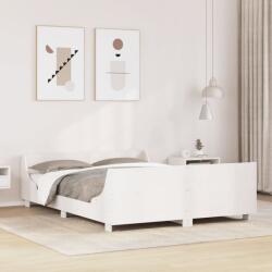 vidaXL fehér tömör fenyőfa ágy matrac nélkül 120 x 190 cm (850786)