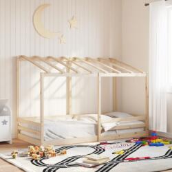 vidaXL fehér tömör fenyőfa gyerekágy tetővel 80 x 200 cm (847004) - vidaxl