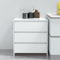 vidaXL magasfényű fehér szerelt fa tálalószekrény 70x41x75 cm (809752)