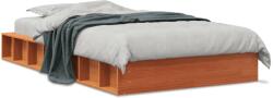 vidaXL viaszbarna tömör fenyőfa ágy matrac nélkül 90 x 200 cm (844431)