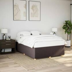 vidaXL sötétbarna szövet ágykeret matrac nélkül 160 x 200 cm (3284746)