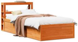 vidaXL viaszbarna tömör fenyőfa ágykeret fejtámlával 75 x 190 cm (3306368)