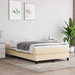 vidaXL krémszínű szövet rugós ágy matraccal 120 x 200 cm (3144066)