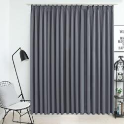 vidaXL szürke sötétítőfüggöny kampókkal 290 x 245 cm (134433) - vidaxl