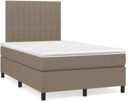 vidaXL tópszínű szövet rugós és LED-es ágy matraccal 120x190cm (3270215)
