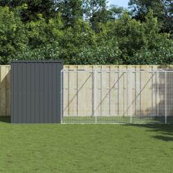 vidaXL antracitszürke horganyzott acél kutyakennel 214x661x181 cm (3189121)