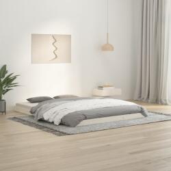 vidaXL fehér tömör fenyőfa ágykeret 135 x 190 cm Double (823470) - vidaxl