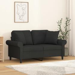 vidaXL 2 db fekete szövet díszpárna 40 x 40 cm (349475) - vidaxl
