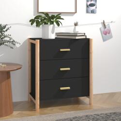 vidaXL fekete szerelt fa tálalószekrény 62 x 38 x70 cm (345673)